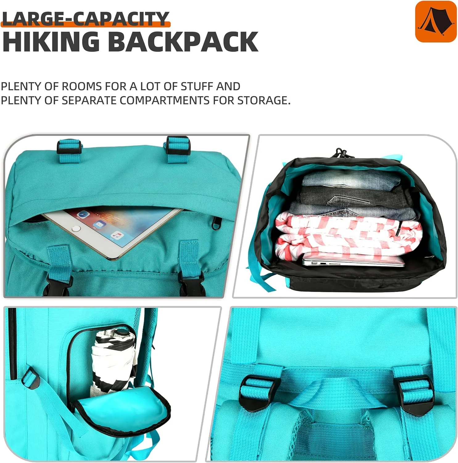 100L Hiking Backpacks Men Women Tactical Gear Back Pack Molle Bag Rucksack