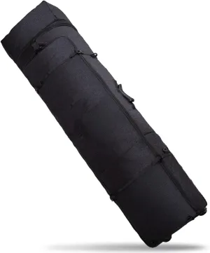 1680D Wheeled Snowboard Bag – Adjustable Size Fits Snowboards 155-190cm, Water-Resistant, Padded Travel Case with Durable Wheels and Multiple Compartments for Ski Gear and Outdoor Adventures