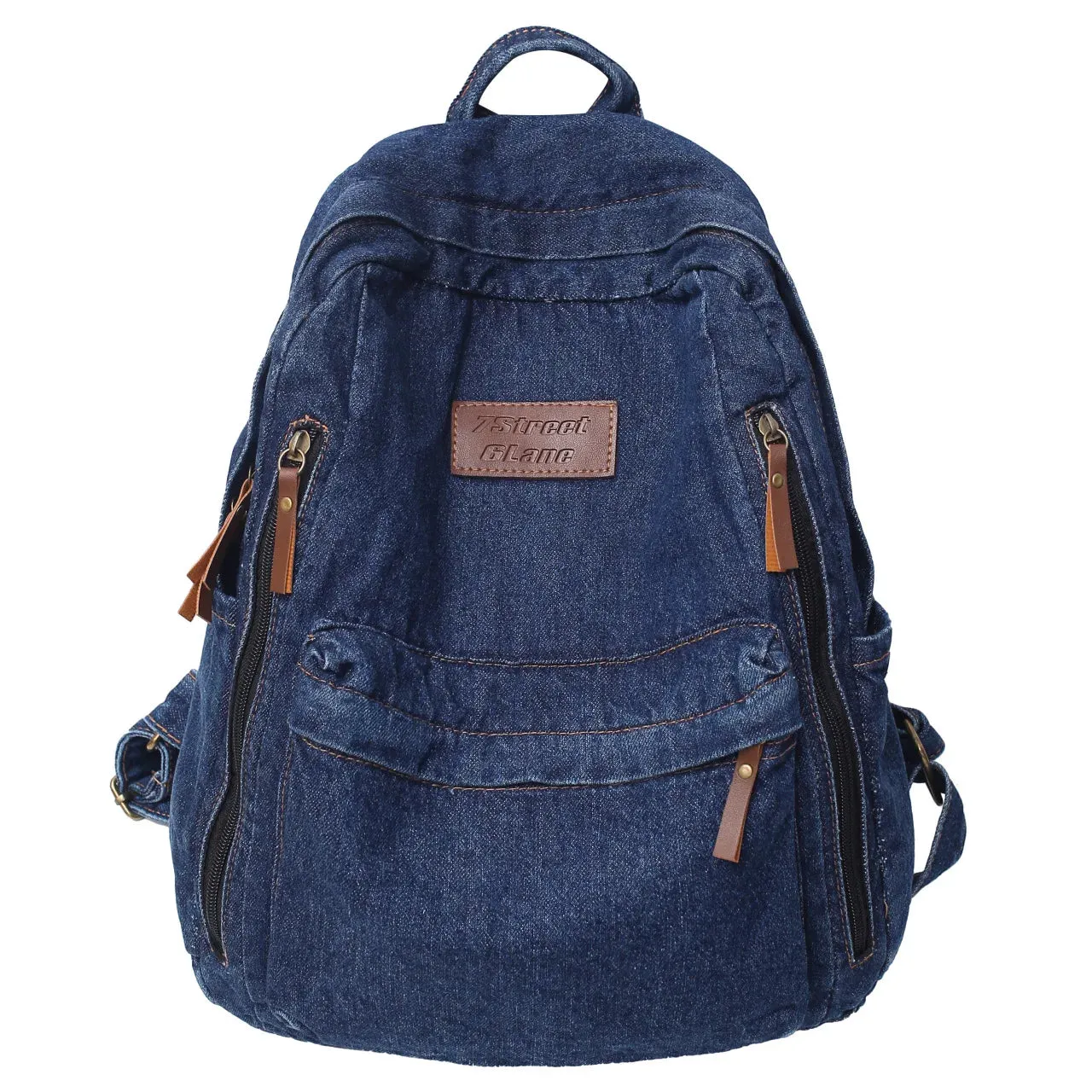 2025 Denim Fashion Backpack – Large Capacity School Rucksack with Multi Pockets, Trendy Jeans Bag for Students