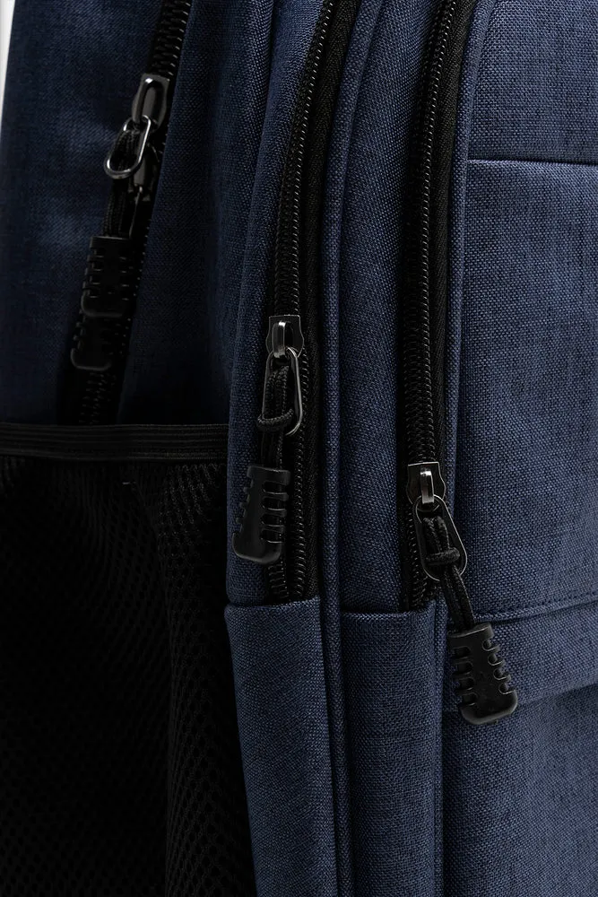 3 Divison Laptop USB Bag Dark Blue