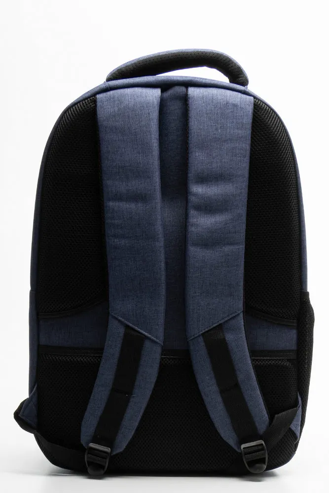 3 Divison Laptop USB Bag Dark Blue