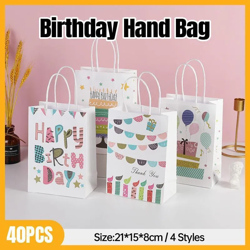 4 Styles Premium Birthday Gift Bag 30PCS