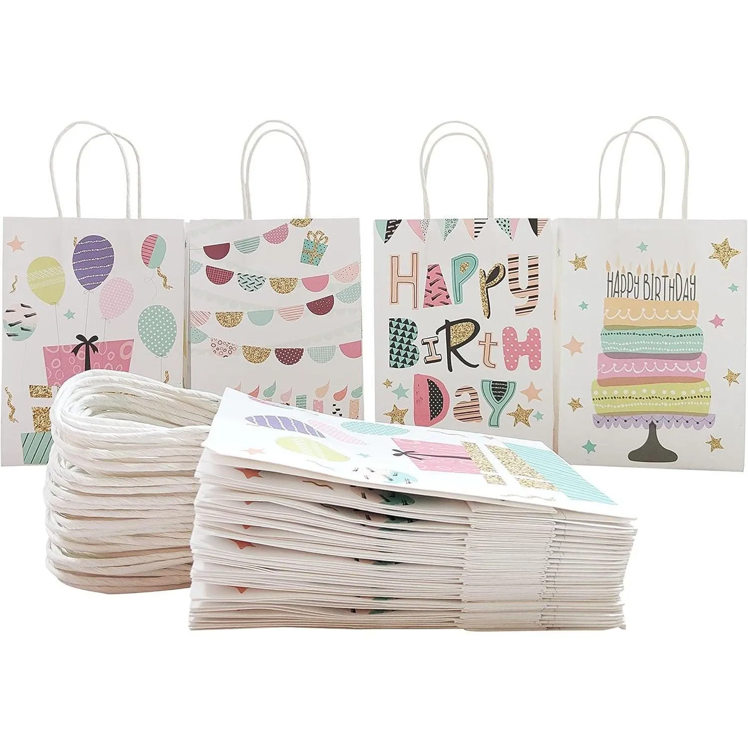 4 Styles Premium Birthday Gift Bag 30PCS
