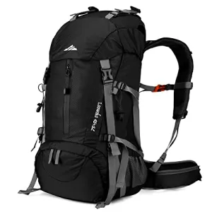 50L Hiking Backpack,Waterproof Camping Essentials Bag w/ Rain Cover