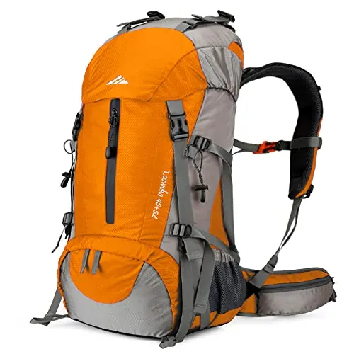 50L Hiking Backpack,Waterproof Camping Essentials Bag w/ Rain Cover