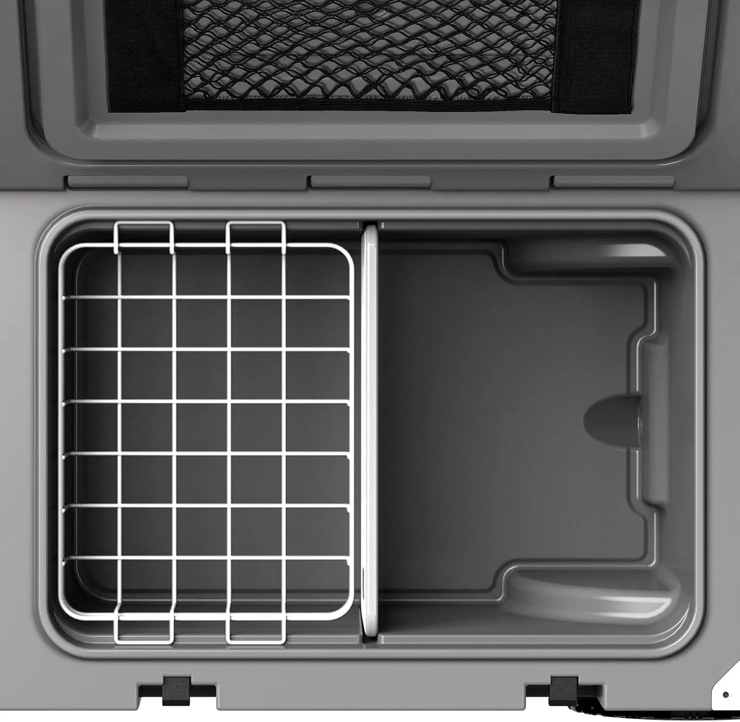 55 Quart Cooler with Wheels, Ice Chests Portable Camping Cooler Holds Ice up to 6 Days, Leak-Proof Outdoor Insulated Cooler with Handle, Cup Holders, Hard Cooler for Camping, Beach, Boat