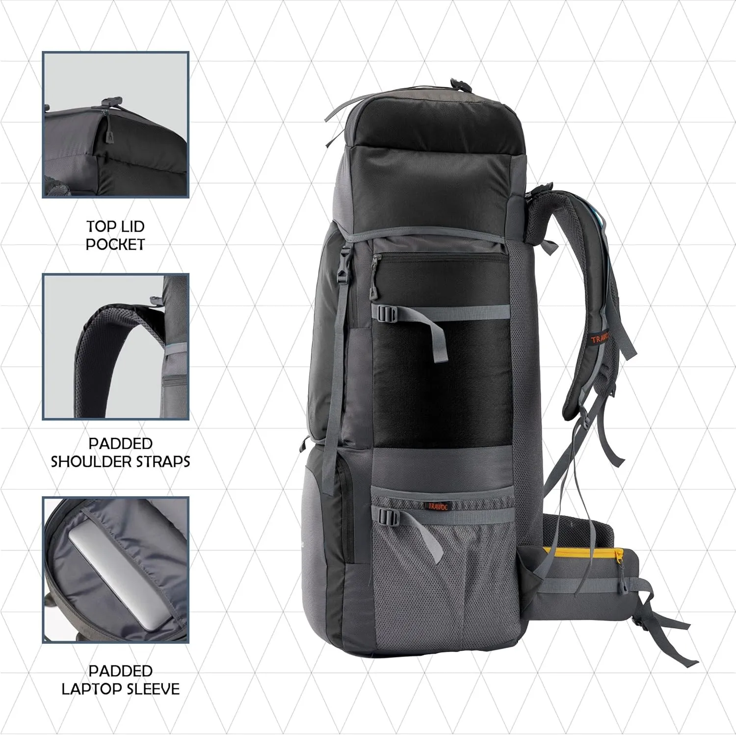 60 Ltr Black Rucksack