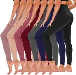 7-Pack Buttery Soft High-Waisted Leggings – Ultra Stretch Workout Set
