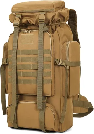 70l Hiking Backpack for Men Waterproof Military Camping Rucksack Travel Daypack