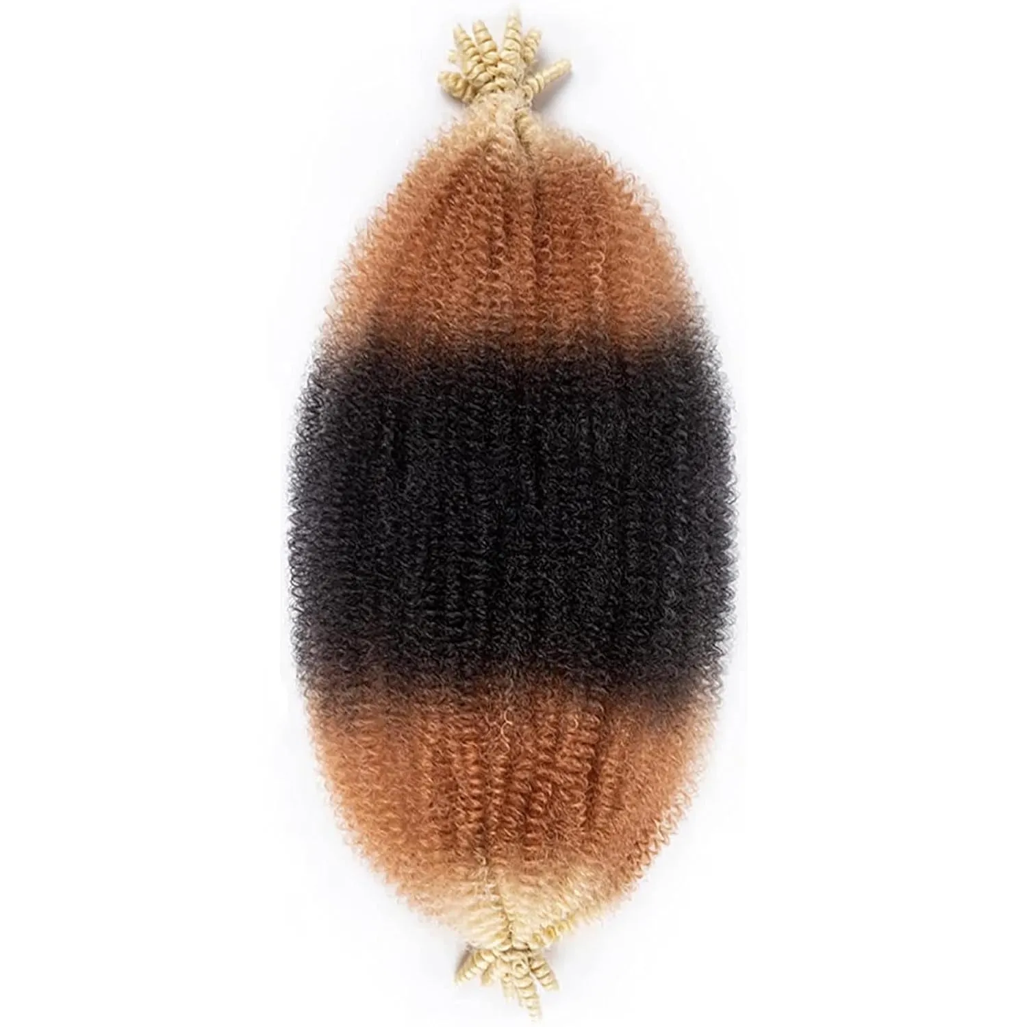 Afro Twist Hair 24 Inch 3 Packs, Springy Afro Twist Hair Pre Fluffed Spring Twist Hair Pre Stretched Wrapping Hair for Soft Locs Hair Extensions (24 Inch (Pack of 3), 1B#)