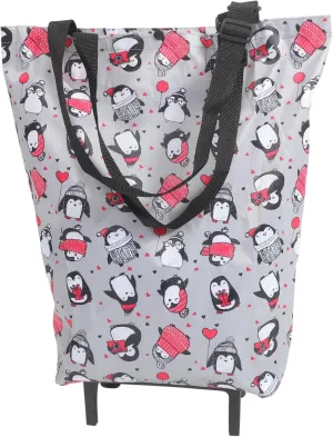 Alipis Foldable Shopping Cart with Wheels Portable Trolley Tote Bag for Grocery and Travel Compact Design for Easy Storage Effortless Maneuverability Versatile Utility Cart