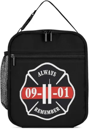 Always Remember 911 Lunch Bag for Men Women Small Reusable Leakproof Insulated Lunch Box Adjustable Handbag