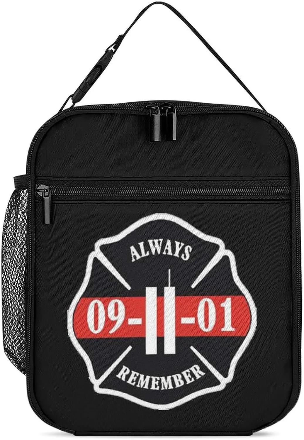 Always Remember 911 Lunch Bag for Men Women Small Reusable Leakproof Insulated Lunch Box Adjustable Handbag
