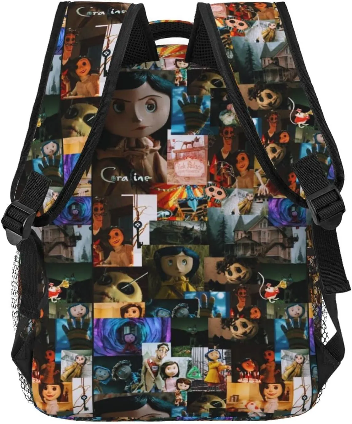 Animated Cora'Lines Movie Backpack Horror Travel Casual Daypacks Lightweight Laptop Bag Outdoor Knapsacks Multi-Function Bookbag