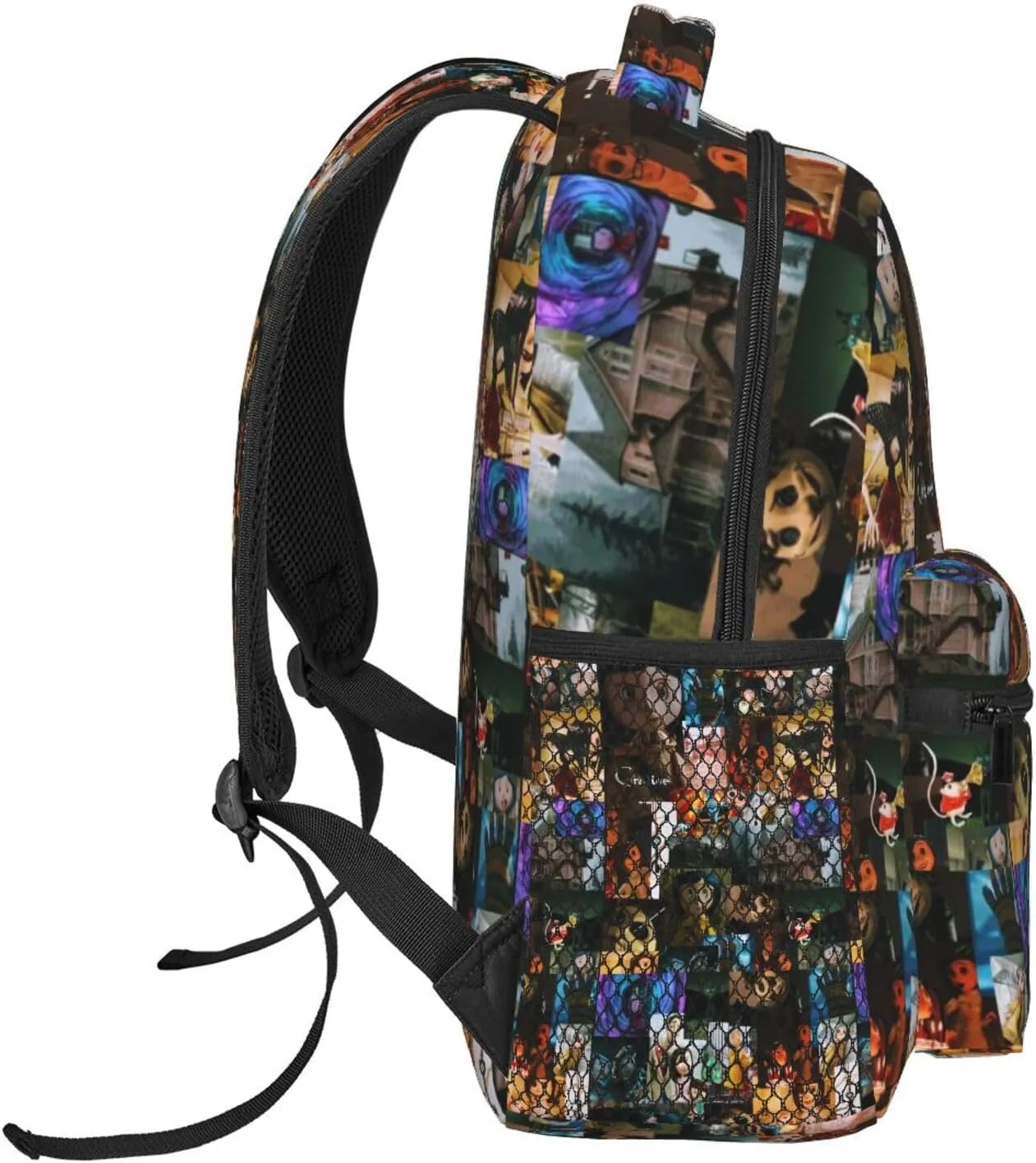 Animated Cora'Lines Movie Backpack Horror Travel Casual Daypacks Lightweight Laptop Bag Outdoor Knapsacks Multi-Function Bookbag