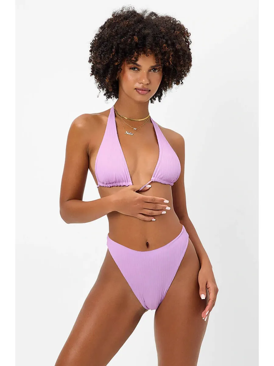 Anne High Waisted Plisse Bottom In Wisteria