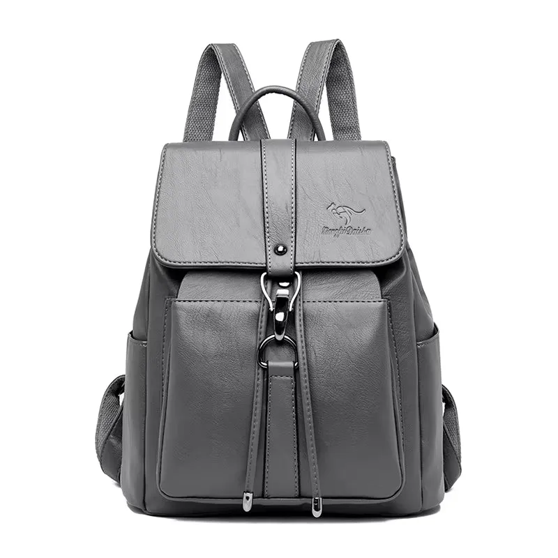 Anti Theft Backpack Women Shoulder  Leather Backpacks Women Large Capacity Bag