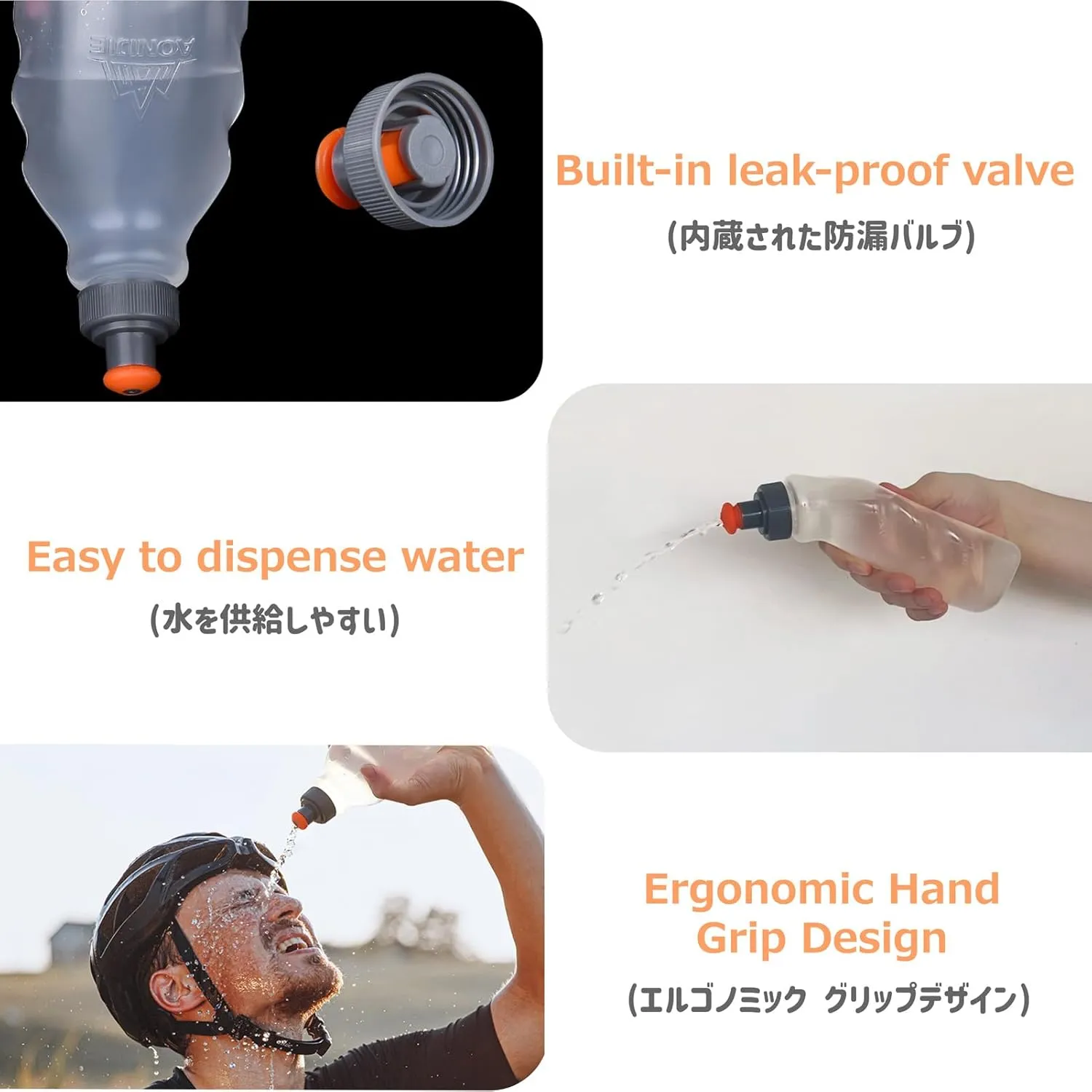 Azarxis Running Water Bottles Flask BPA Free Leakproof Hydration Vest Packs Waist Belt Replacement for Triathlon Marathon Hiking Cycling Climbing Jogging Runner