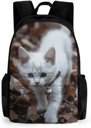 Backpack for Men Women Laptop Backpack Blue Eyes Cat Casual Daypack Laptop Bag for Travel
