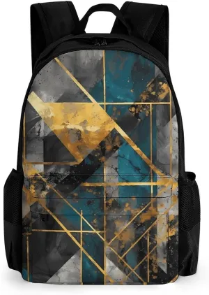 Backpack for Men Women Laptop Backpack Contemporary Art Pattern Casual Daypack Laptop Bag for Travel