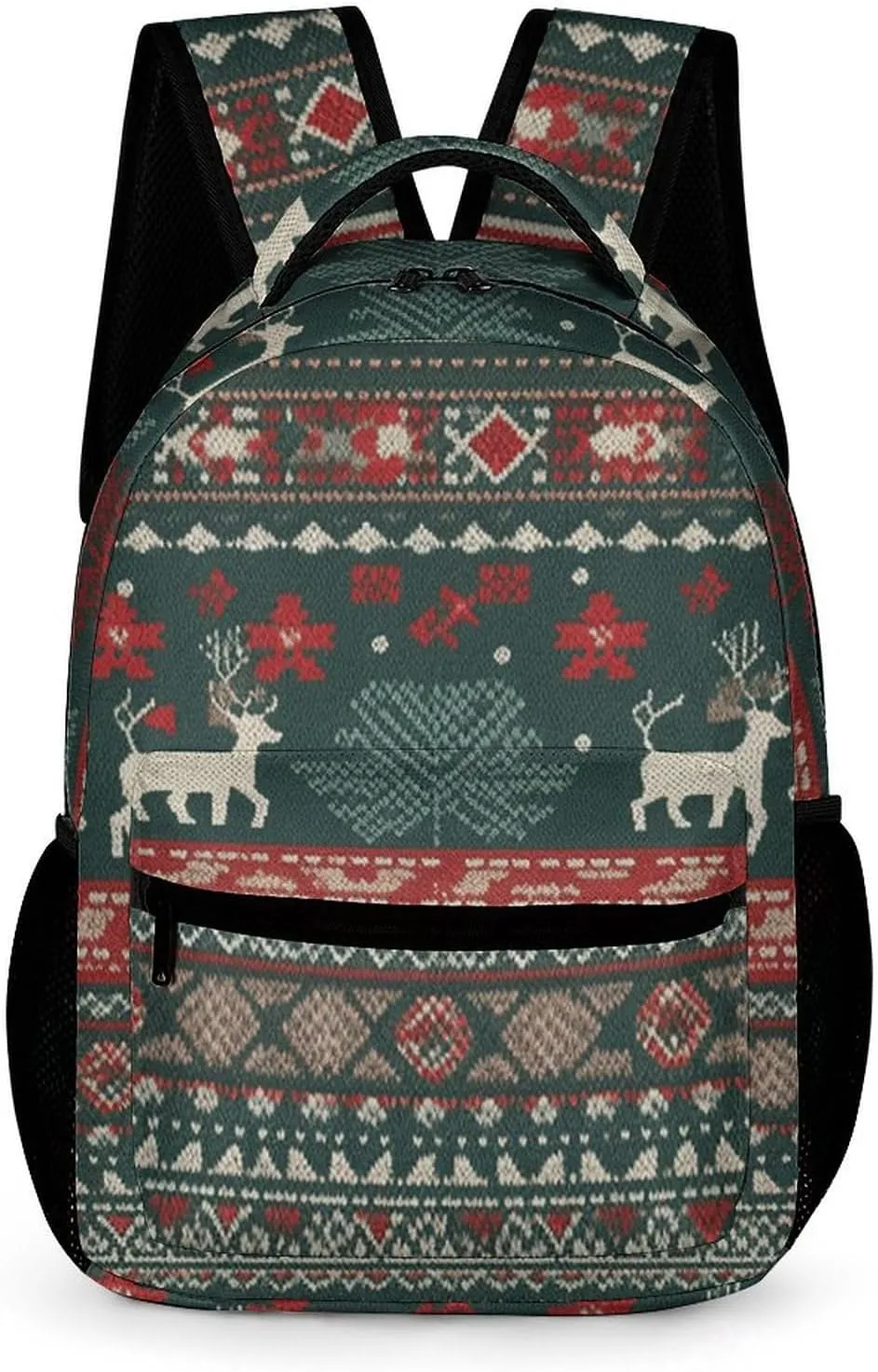 Backpack for Men Women Laptop Backpack Dark Green And Gray Casual Daypack Laptop Bag for Travel