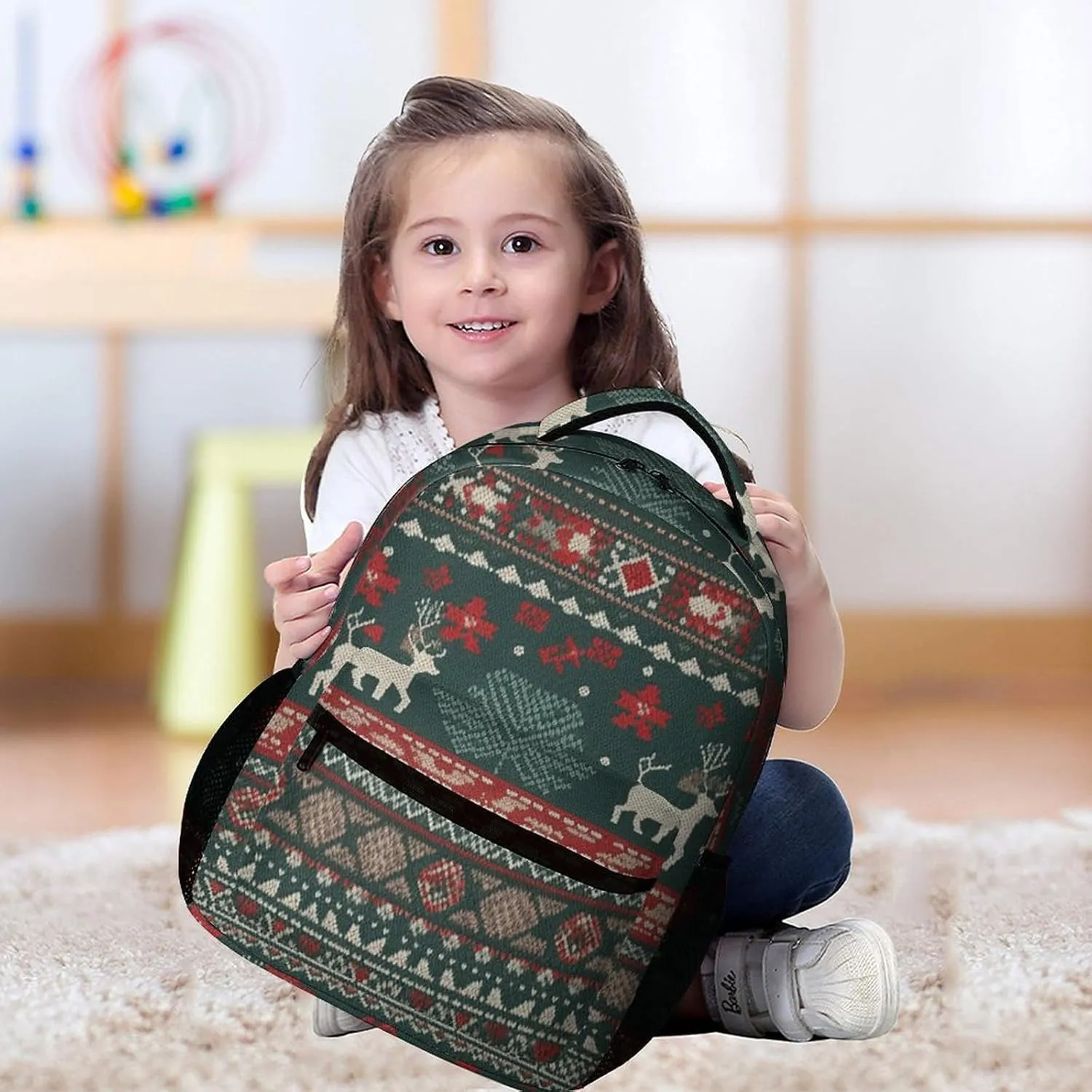Backpack for Men Women Laptop Backpack Dark Green And Gray Casual Daypack Laptop Bag for Travel