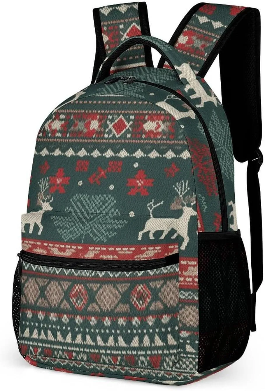 Backpack for Men Women Laptop Backpack Dark Green And Gray Casual Daypack Laptop Bag for Travel