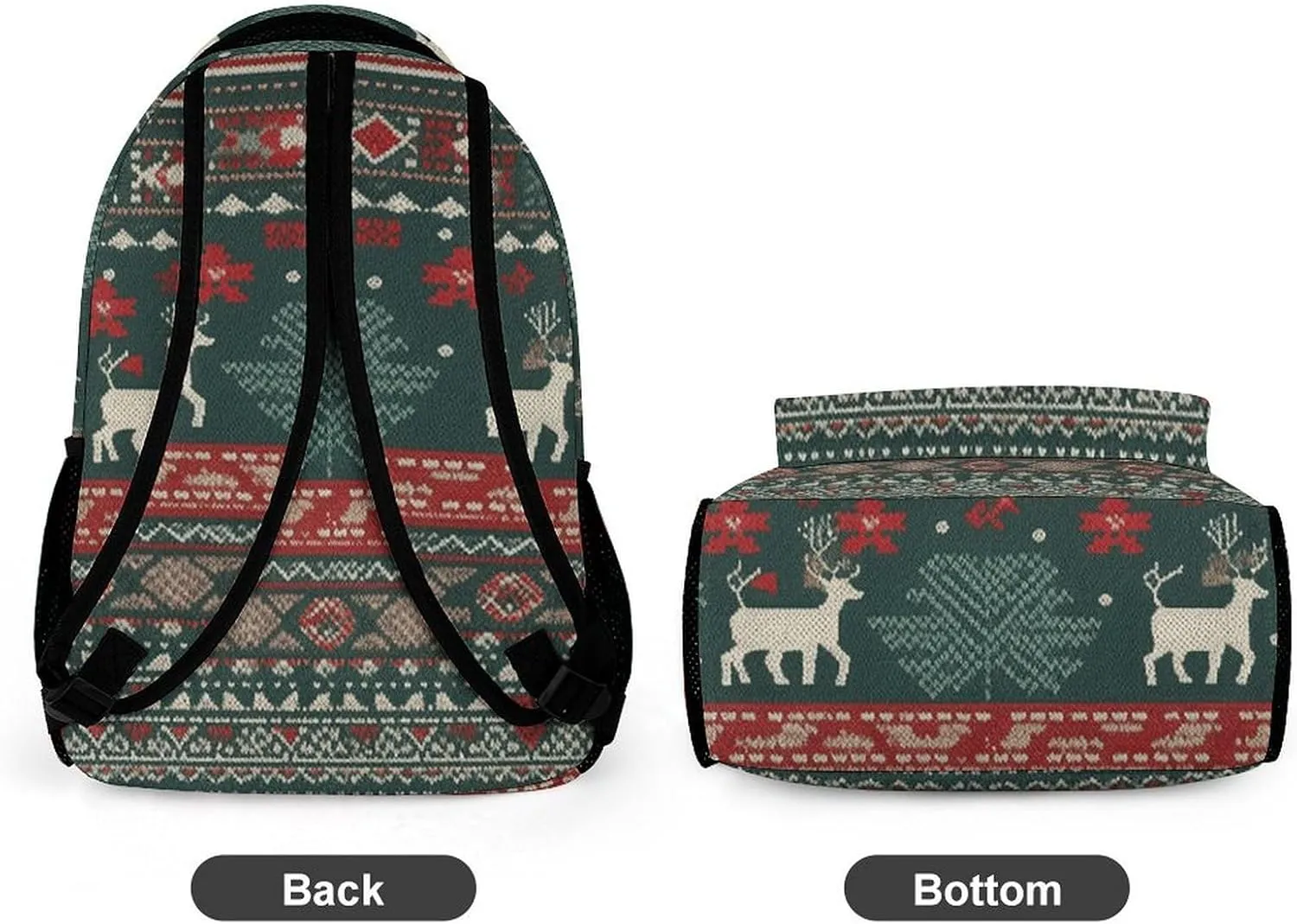 Backpack for Men Women Laptop Backpack Dark Green And Gray Casual Daypack Laptop Bag for Travel