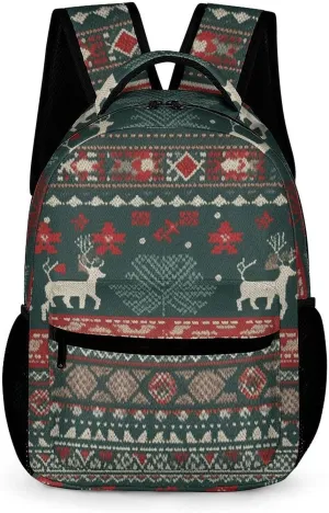 Backpack for Men Women Laptop Backpack Dark Green And Gray Casual Daypack Laptop Bag for Travel