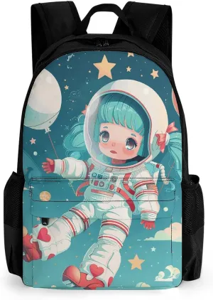 Backpack for Men Women Laptop Backpack Floating in Space Casual Daypack Laptop Bag for Travel