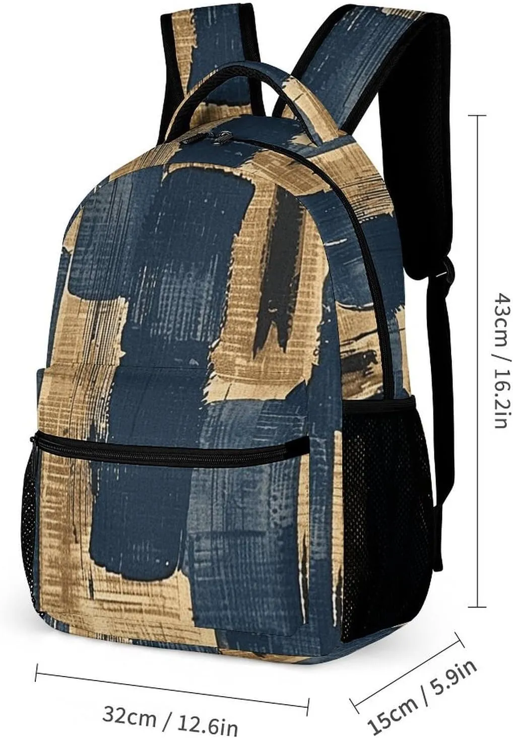 Backpack for Men Women Laptop Backpack Woodcut Style Graphics Casual Daypack Laptop Bag for Travel