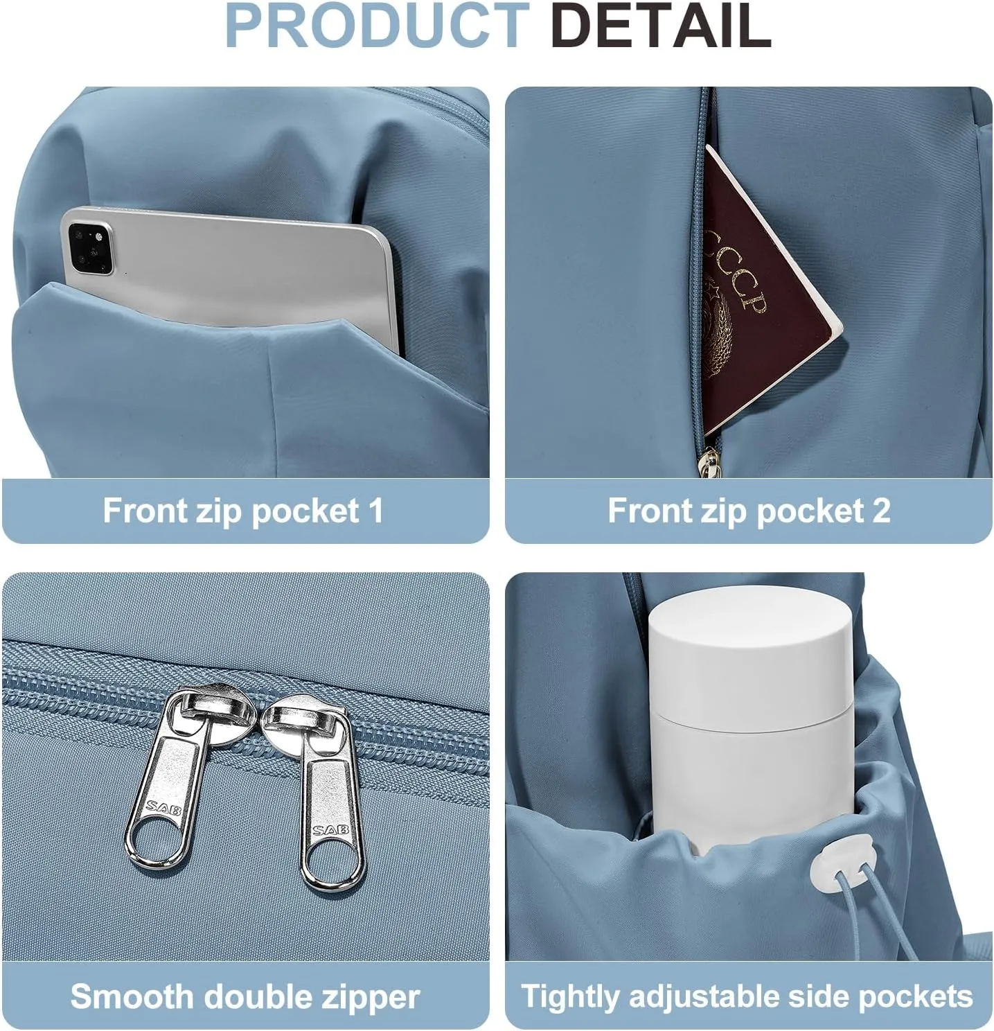 Basic Backpack For High School Women Men,Lightweight Casual Daypack College Backpack,Simple Bookbag For Teens Boys Girls,Waterproof School Bag(Blue)