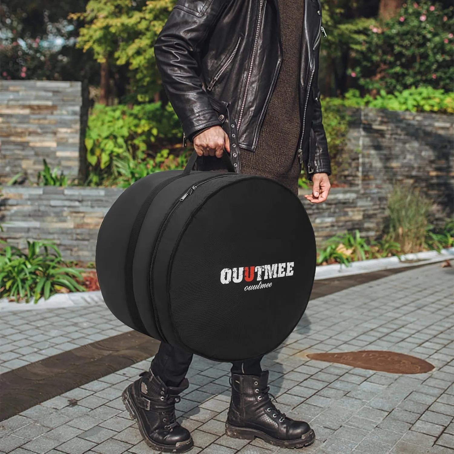 Bass Drum Bag For Bass Tom 22"x18", 10mm Thick Padded Travel Drum Case