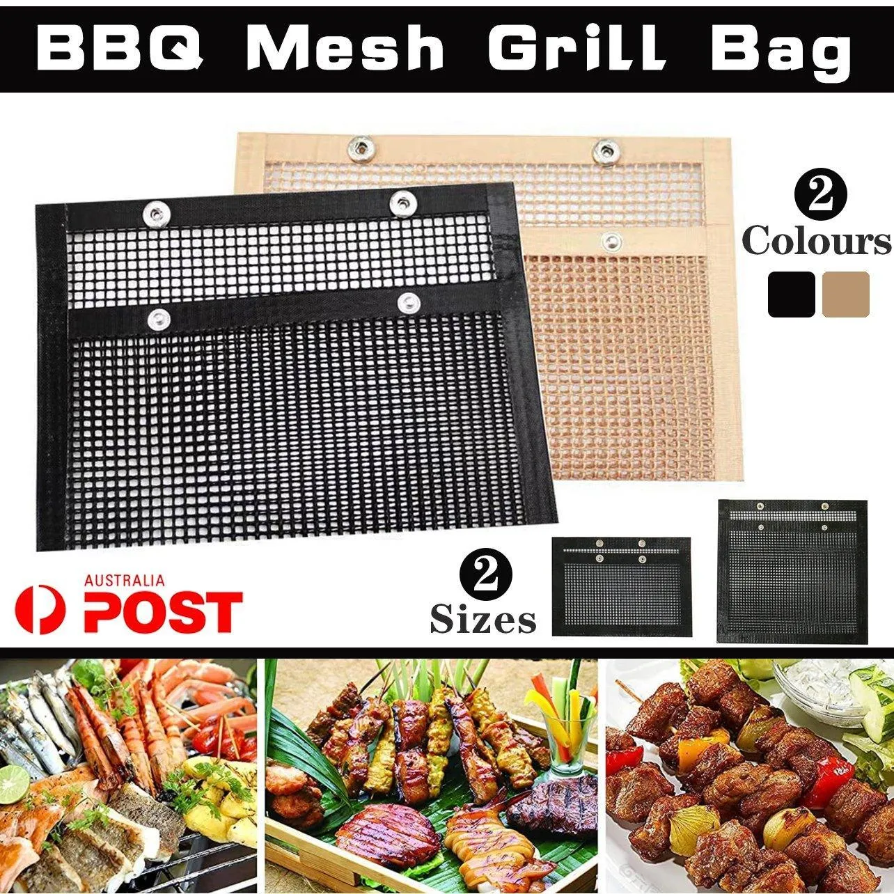 BBQ Grill Mesh Bag 1PC 2Colours