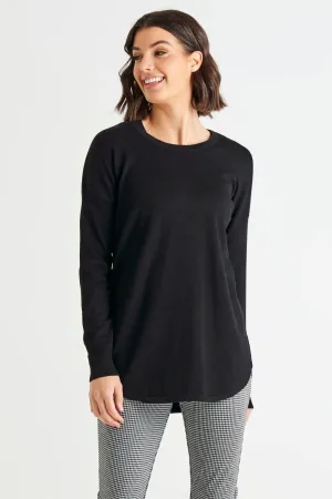 BETTY BASICS Sophie Relaxed Knit Jumper - Black