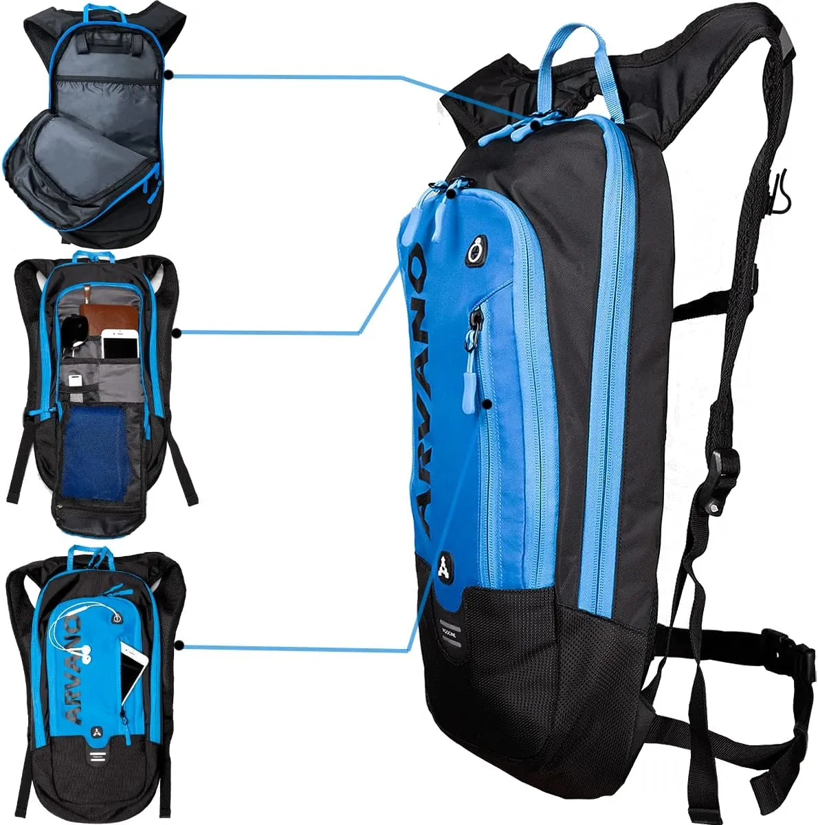 Bike Backpack Small Mountain Biking Backpack Lightweight 6l Daypack - MTB Cycling,Hiking,Skiing,Snow Bicycle,Snowboard