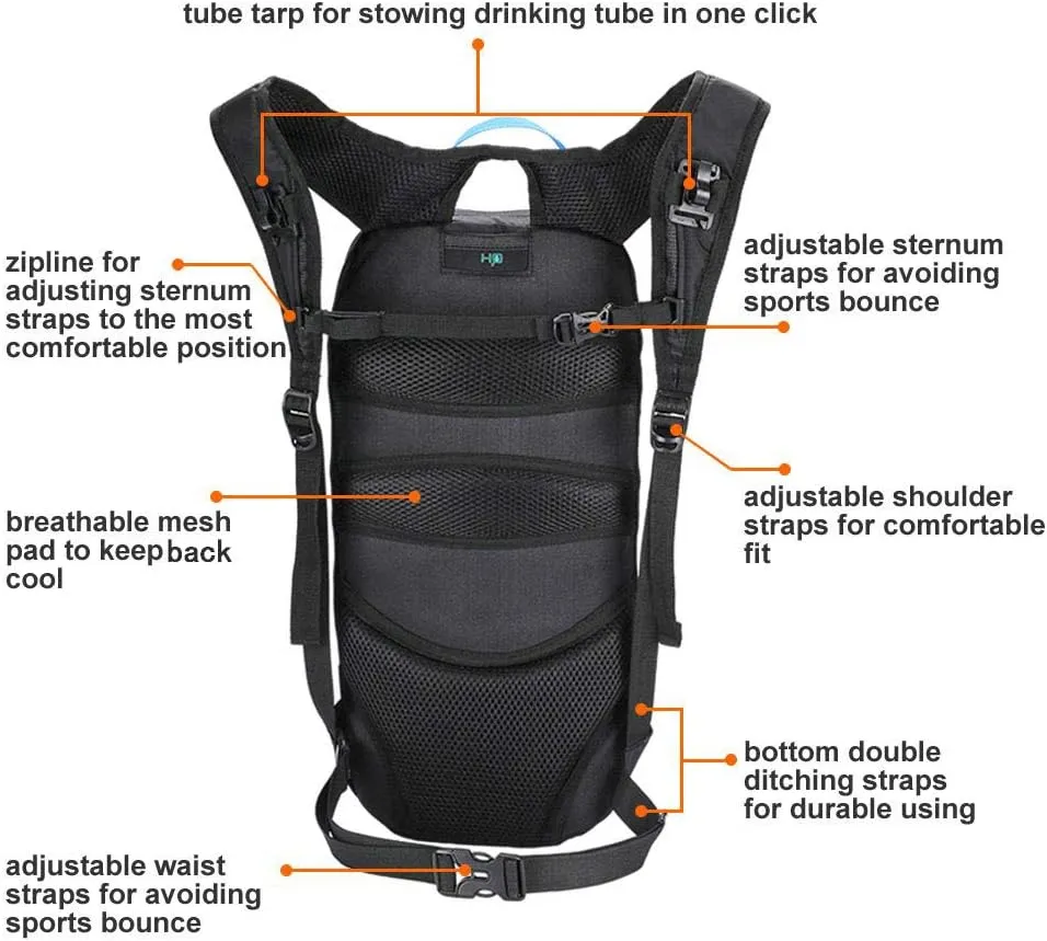 Bike Backpack Small Mountain Biking Backpack Lightweight 6l Daypack - MTB Cycling,Hiking,Skiing,Snow Bicycle,Snowboard