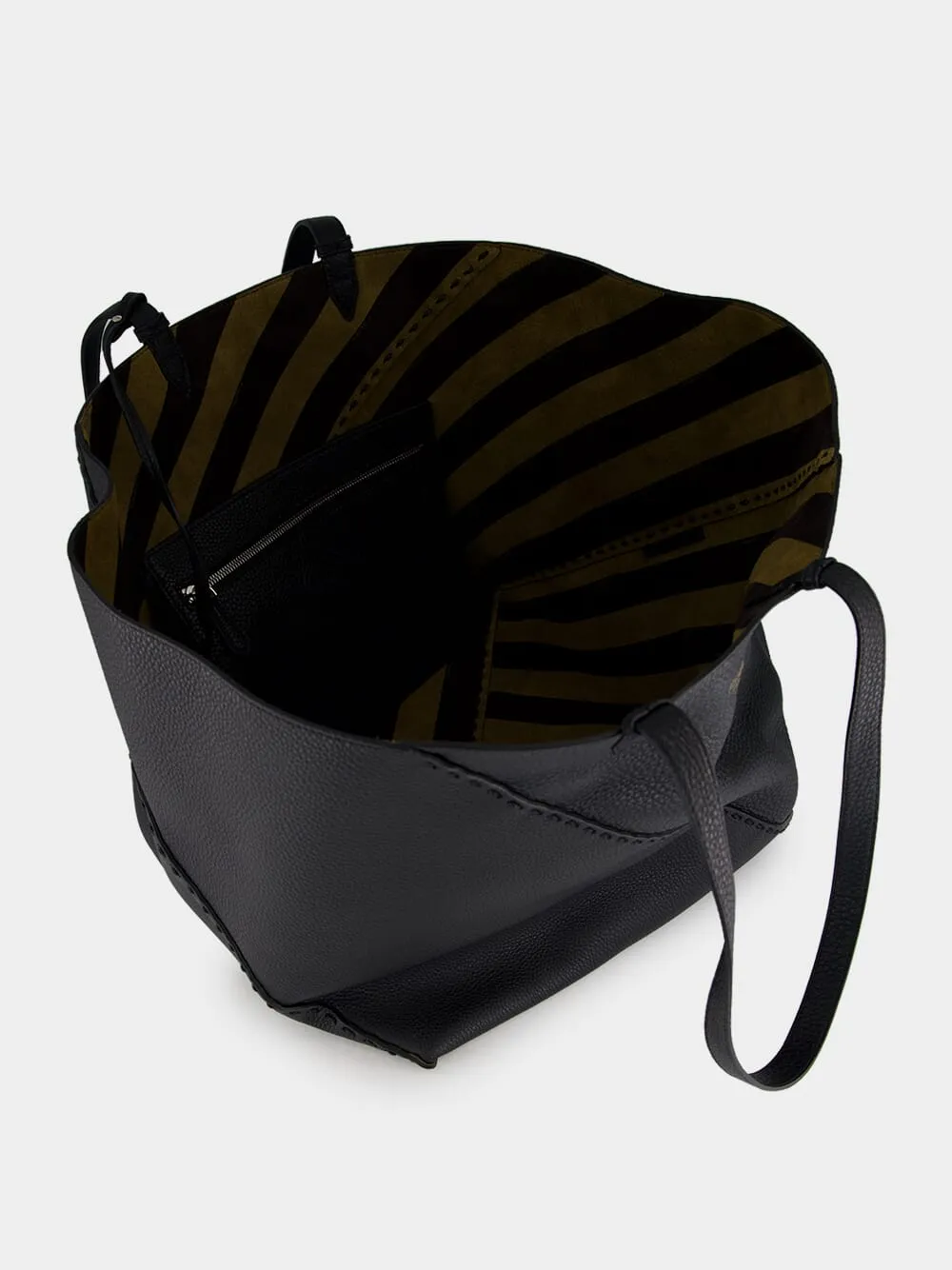 Black Selleria Diagonal Shopper Large