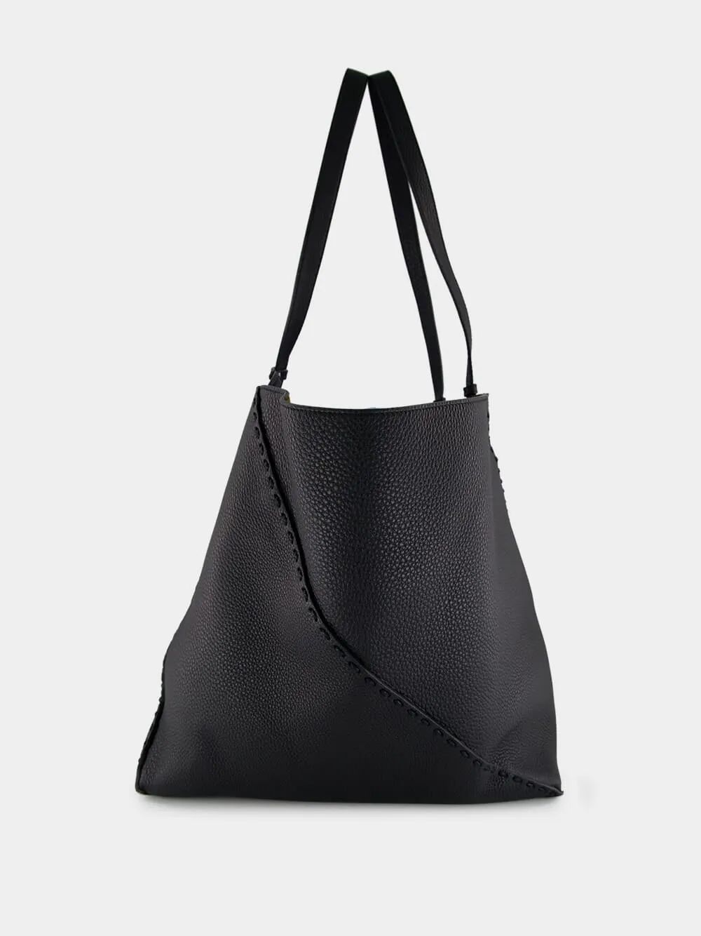 Black Selleria Diagonal Shopper Large