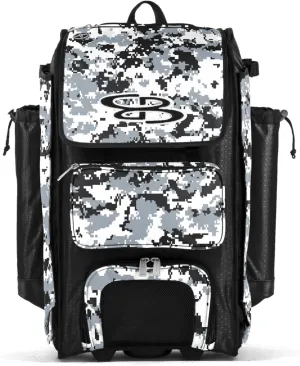 Boombah Catchers Superpack Hybrid Rolling Digital Camo Bat Bag - Multiple Colors - Wheeled & Backpack Version