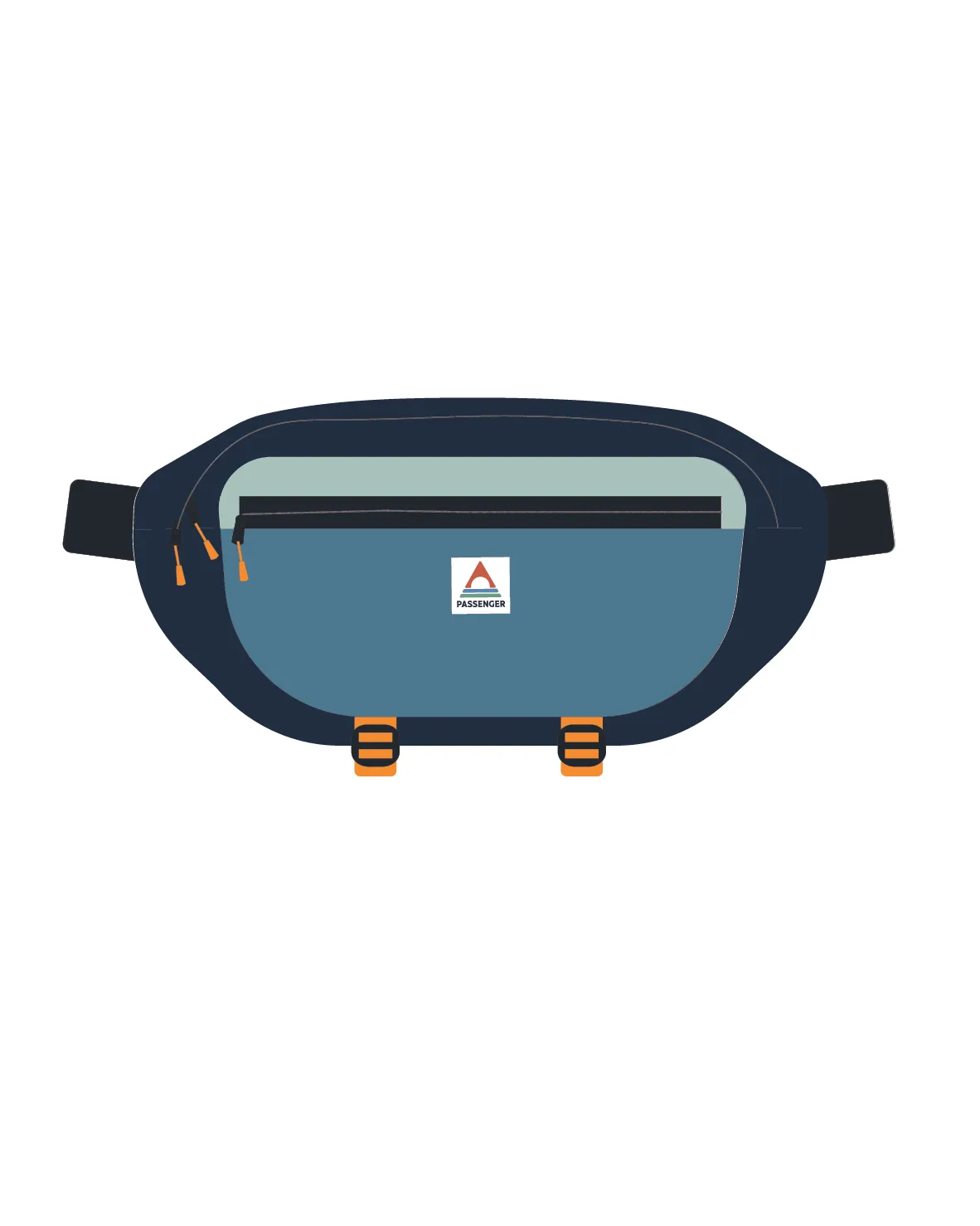 Boondocker Recycled Hip Pack - Rich Navy/Surf Spray/Moonlight Blue