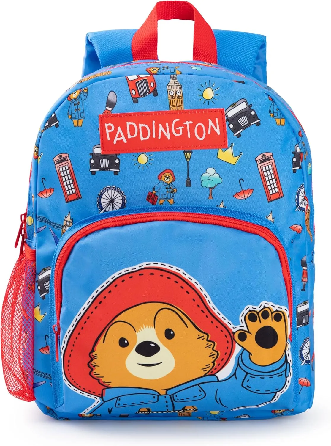 Boys Backpack | Blue & Red Rucksack with Adjustable Straps | British Character Practical & Organised Luggage Sports School Bag For Kids | Movie Series Merchandise Gift, Blue, One Size