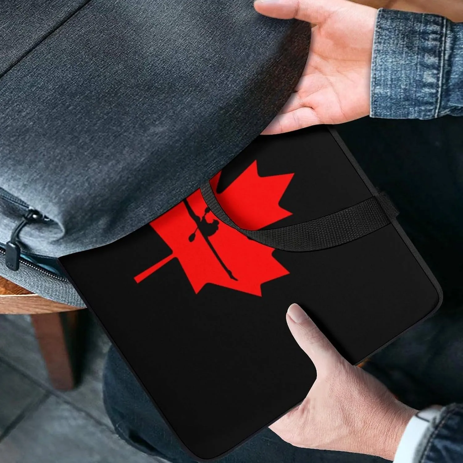 Canadian Kayaking Canada Laptop Sleeve Portable Waterproof Computer Bag Pouch Handbag Protective Sleeve