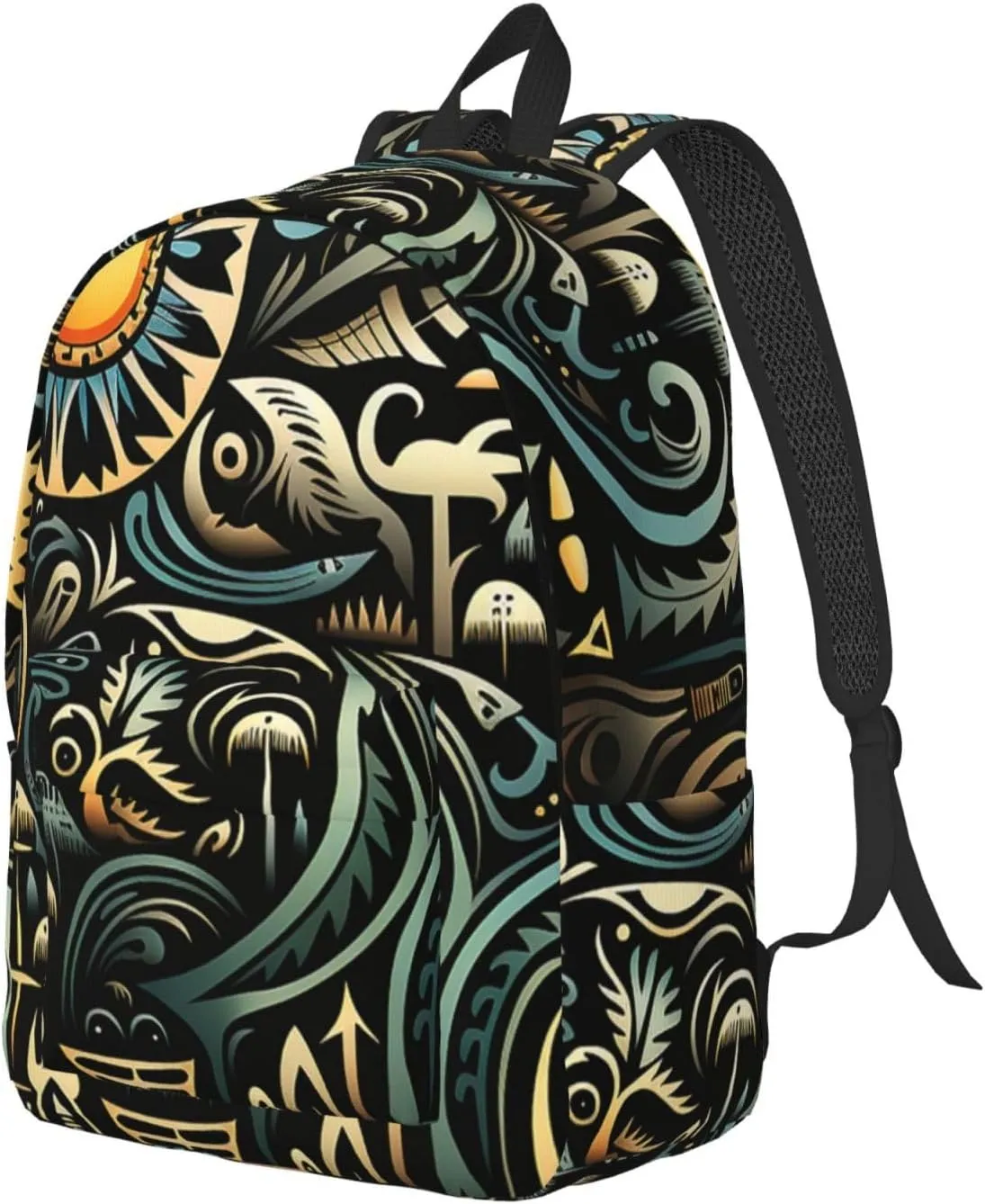 Canvas Backpack Lightweight Laptop Backpack for Men Women Complex Graphics Backpack Casual Daypack for Travel