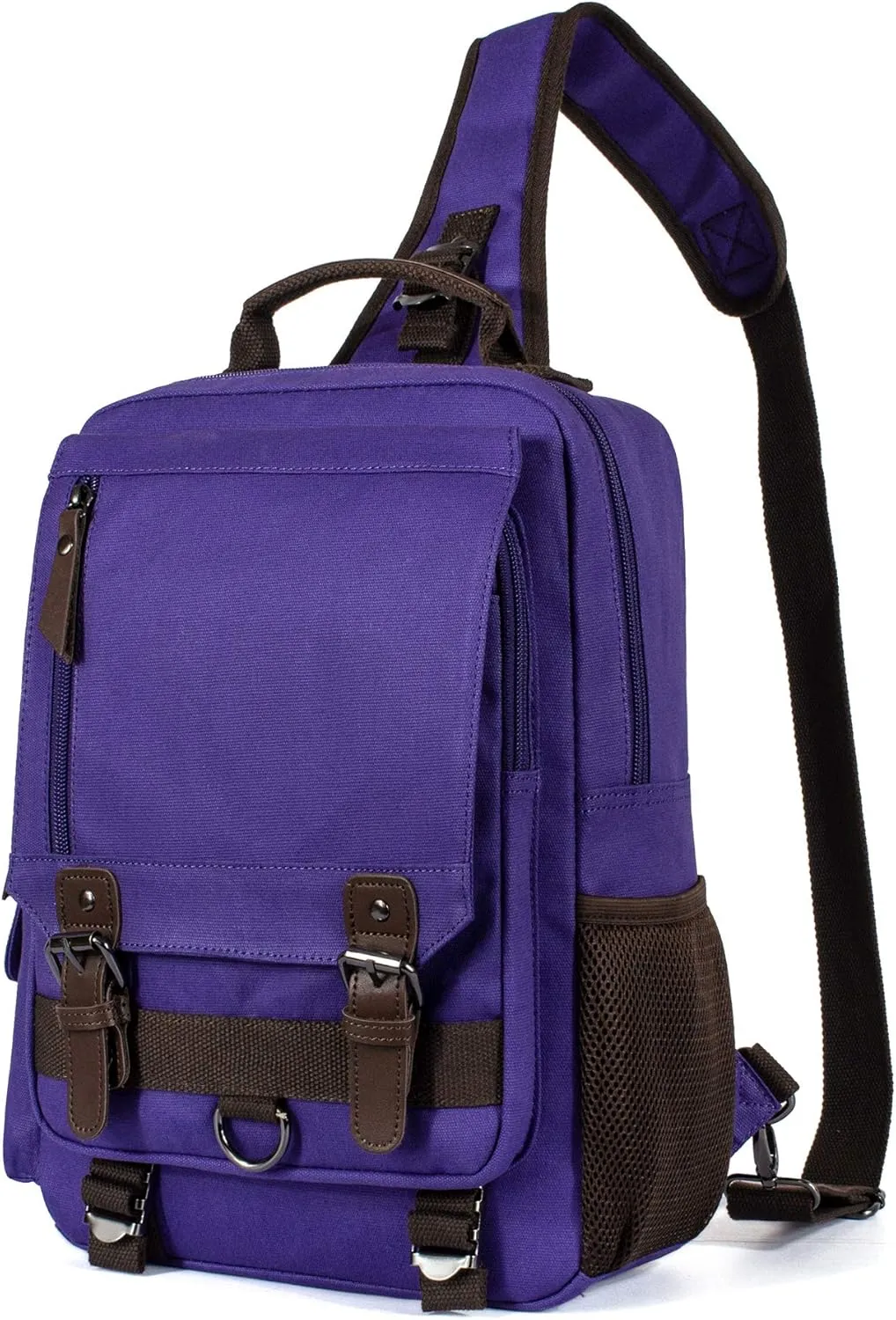 Canvas Messenger Bag Crossbody Shoulder Backpack Sling Bag Rucksack Daypack Casual Travel