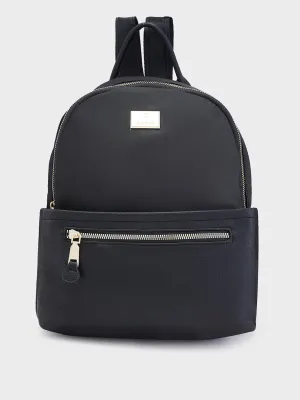 Caprese Casper Medium Black Casual Backpack