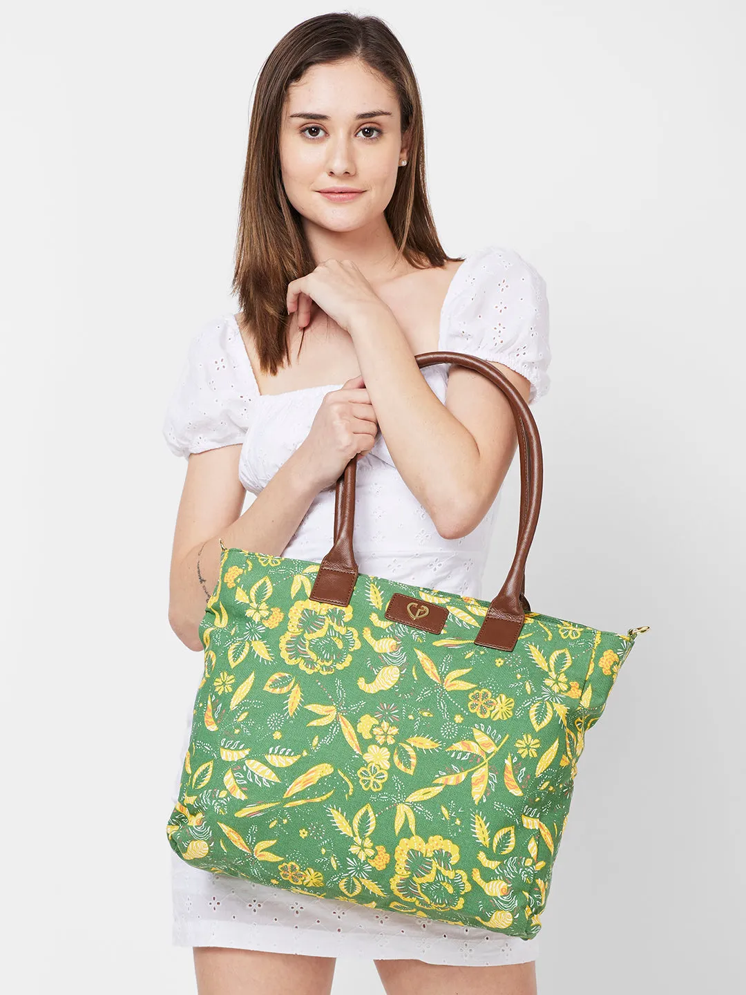 Caprese Hazel Large Olive Tote Bag