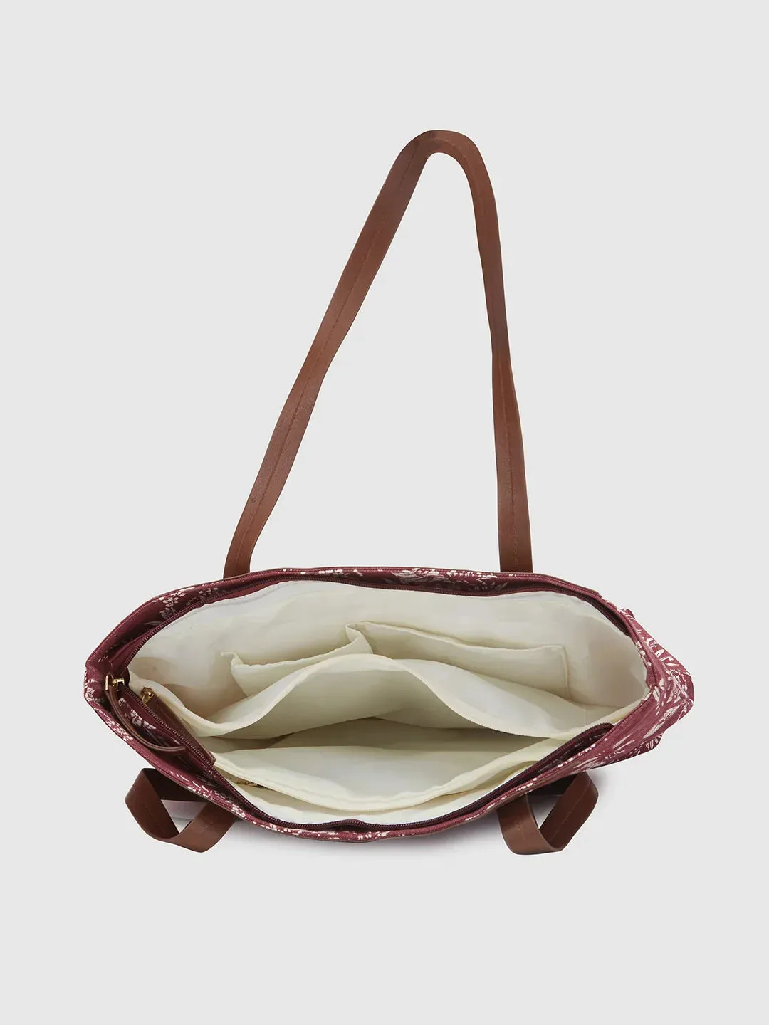 Caprese Kendall Large Maroon Tote Bag