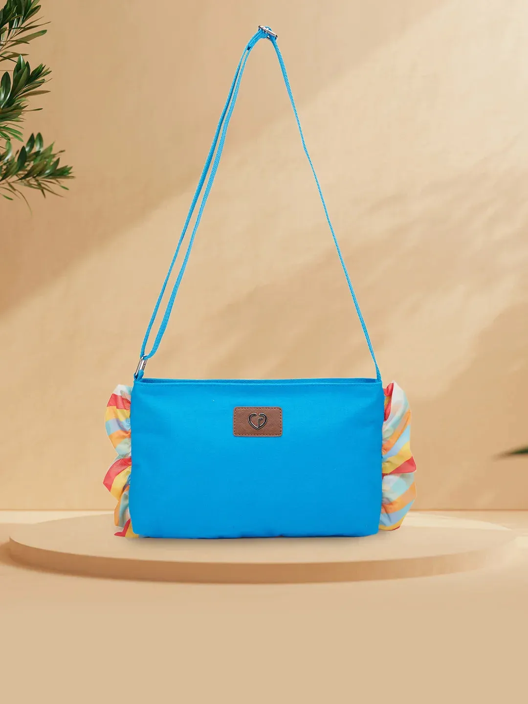 Caprese Oakley Large Turquoise Sling Bag