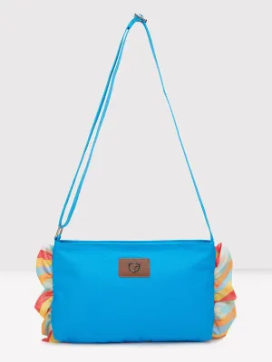 Caprese Oakley Large Turquoise Sling Bag